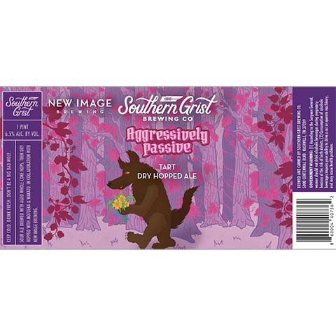 Southern Grist Aggressively Passive Sour by Southern Grist Brewing Company, beer label