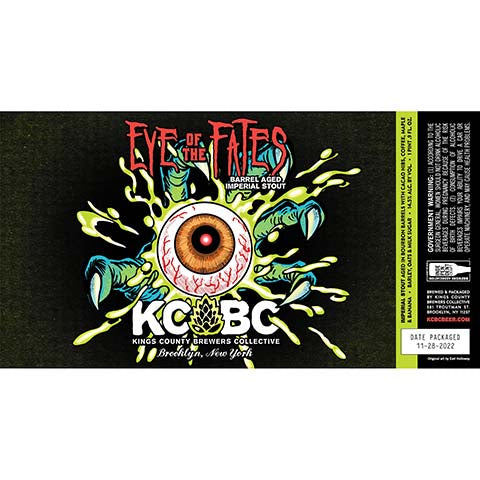 Kings County Brewers Collective Eye of the Fates Imperial Stout by Kings County Brewers Collective, beer label