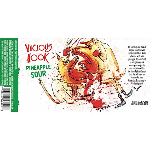 Flying Dog Vicious Hook Pineapple Sour Ale by Flying Dog Brewery, beer label