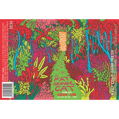 Fat Orange Cat Walkabout Sour (Cherry & Lime) by Fat Orange Cat Brew Co, beer label