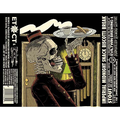 Evil Twin Imperial Midnight Snack Biscotti Break Stout by Evil Twin Brewing, beer label
