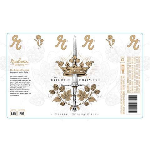 Reuben's The Golden Promise Imperial IPA by Reuben's Brews, beer label