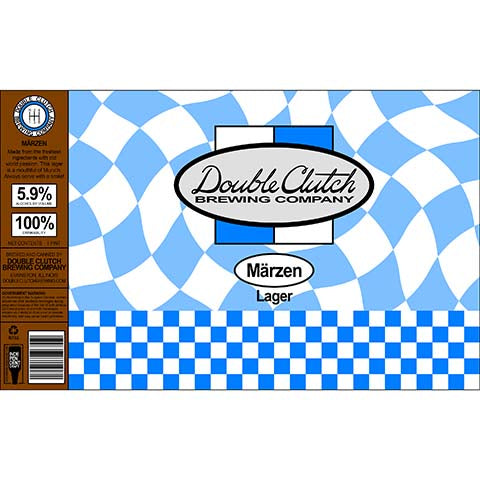 Double Clutch Marzen Lager by Double Clutch Brewing Company, beer label