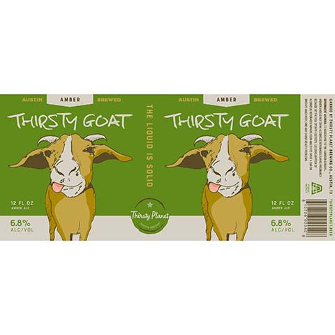 Thirsty Planet Thirsty Goat Amber Ale by Thirsty Planet Brewing Co, beer label