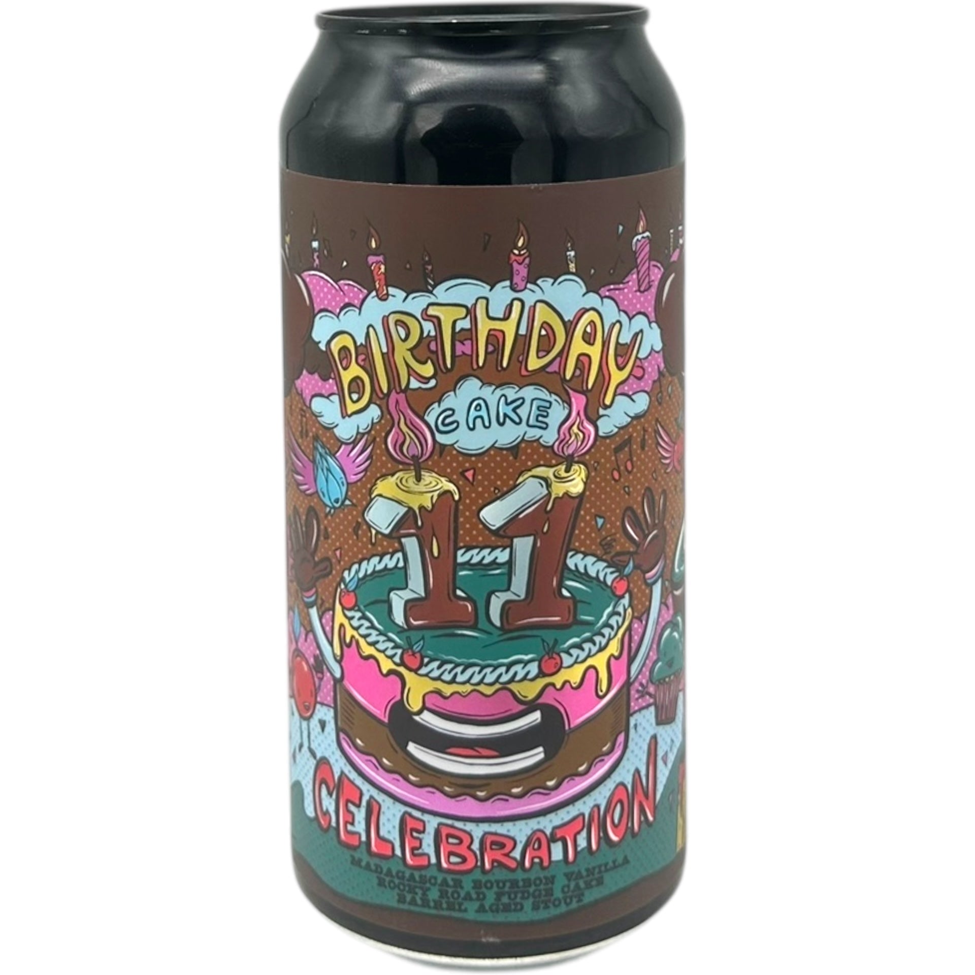 Amundsen 11th Birthday Cake Madagascar Bourbon Vanilla Rocky Road Fudge Cake Barrel Aged Stout by Amundsen Bryggeri, beer label