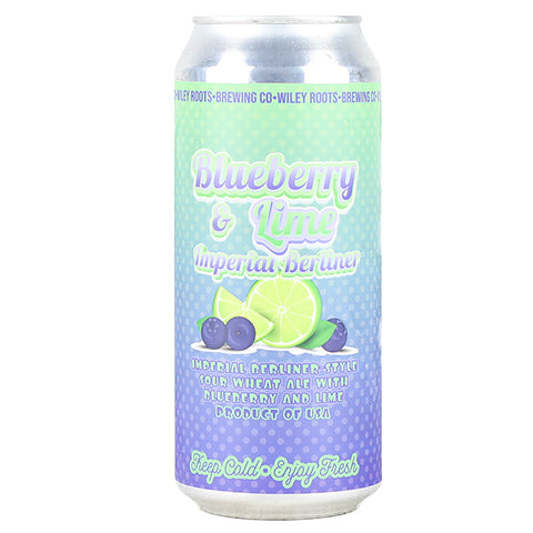 Wiley Roots Blueberry Lime Imperial Berliner Sour by Wiley Roots Brewing Co, beer label