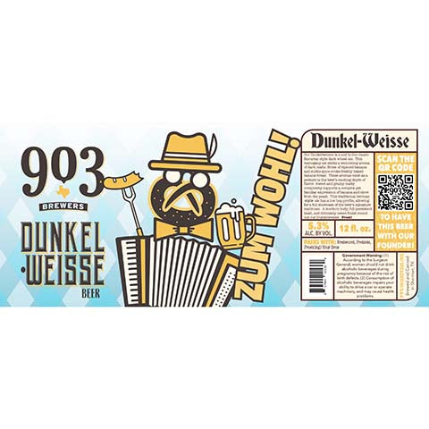 903 Brewers Dunkel-Weisse by 903 Brewers, beer label