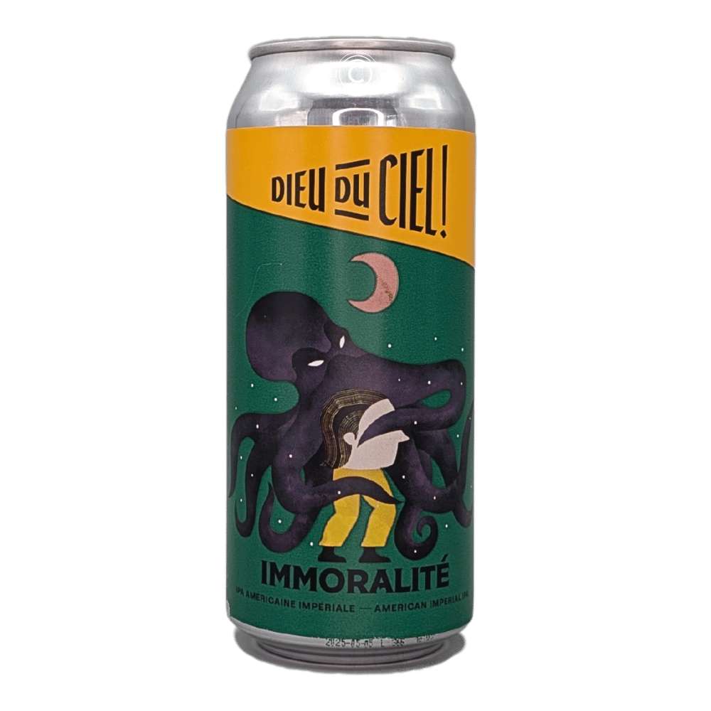 Immoralité Double West Coast IPA by Brasserie Dieu du Ciel!, beer label
