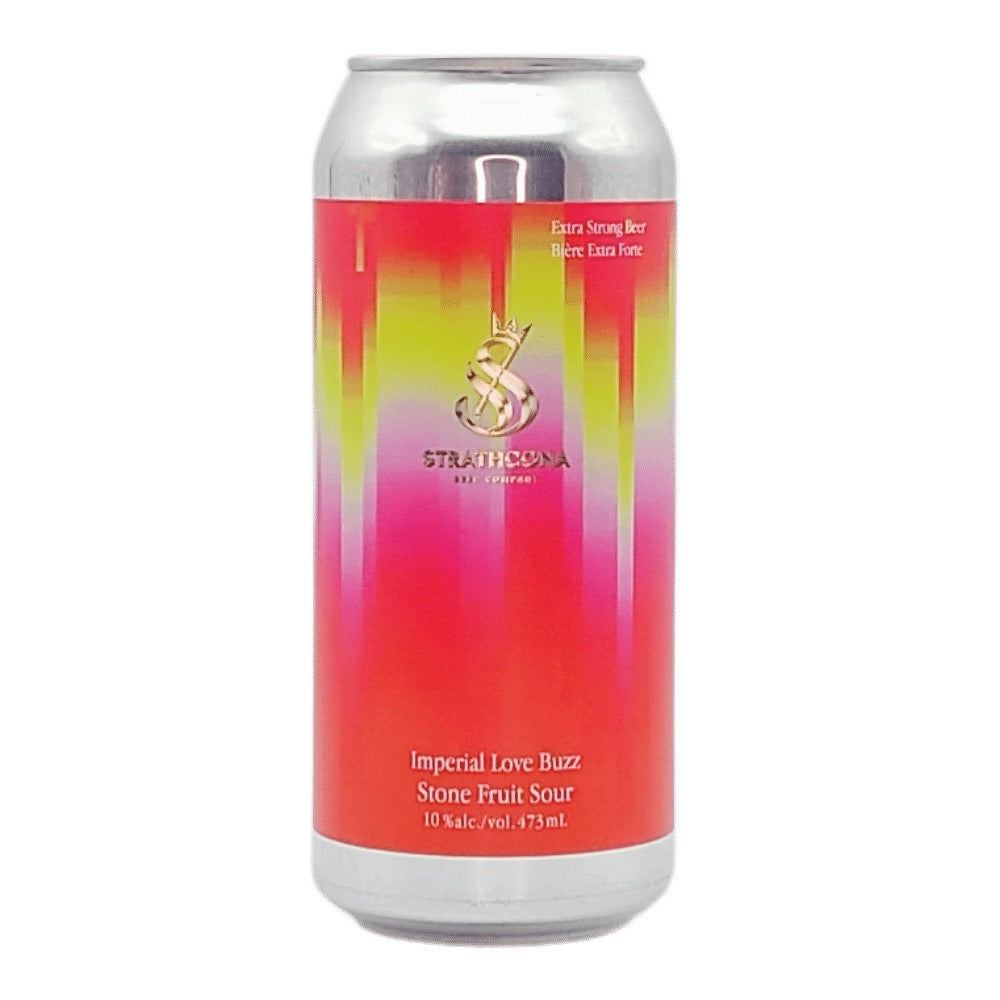 Imperial Love Buzz Stone Fruit Sour by Strathcona Beer Company, beer label