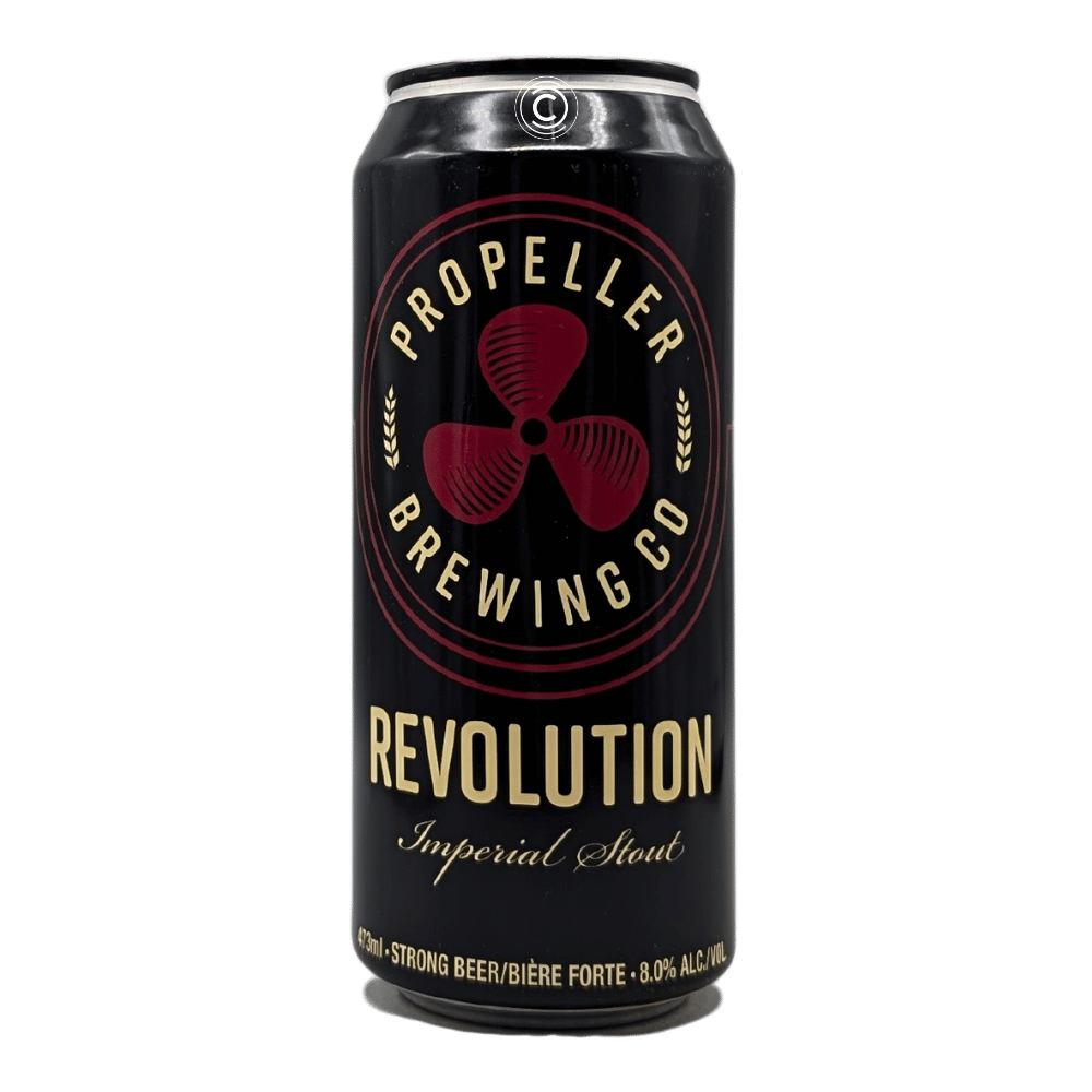 Revolution Imperial Stout by Propeller Brewing Company, beer label