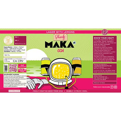 Latambarcem Maka Di Lager With Lemons by Latambarcem Brewers, beer label