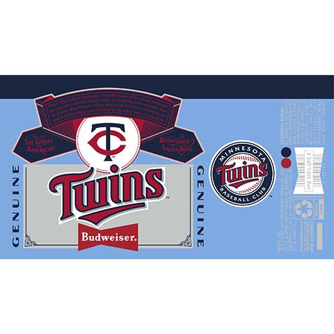 Budweiser Minnesota Twins by Anheuser-Busch, beer label