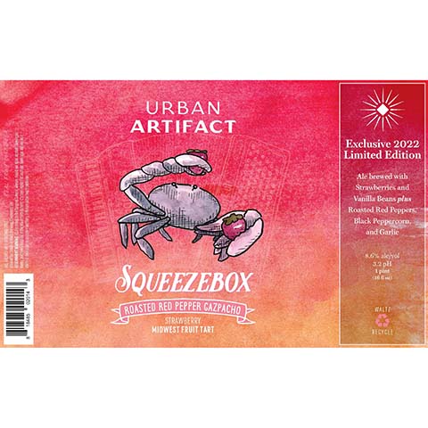 Urban Artifact Squeezebox Fruit Tart Ale by Urban Artifact, beer label