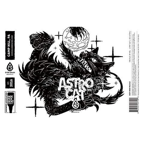 Ever Grain Astro Cat IPA by Ever Grain Brewing Co, beer label