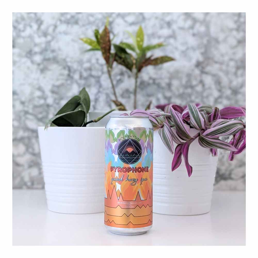 Pyrophone Hazy IPA by Polyrhythm Brewing, beer label