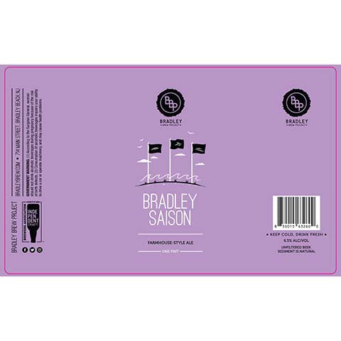 Bradley Brew Bradley Saison Farmhouse Ale by Bradley Brew Project, beer label