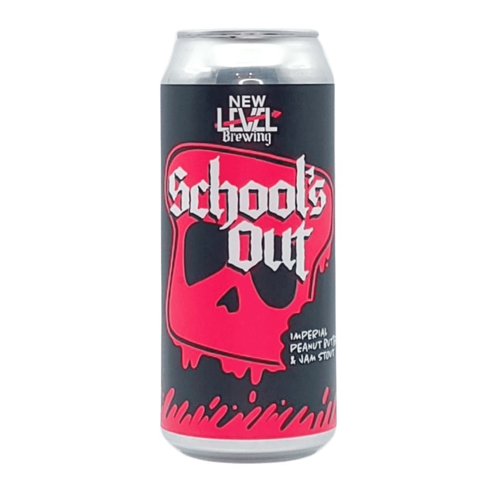 School's Out Imperial Peanut Butter & Jam Stout by New Level Brewing, beer label