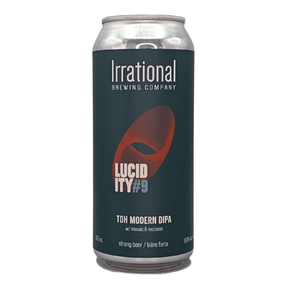 Lucidity #9 TDH Modern Double IPA by Irrational Brewing Company, beer label