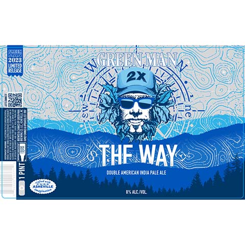 Green Man The Way Double IPA by Green Man Brewing Co, beer label