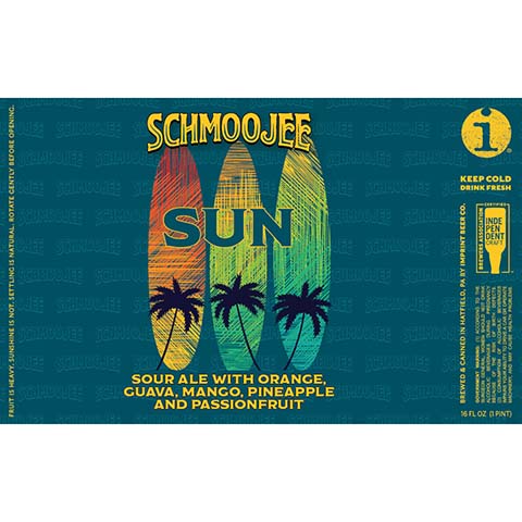 Imprint Schmoojee Sun Sour Ale by Imprint Beer Company, beer label