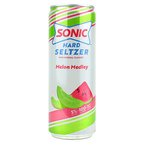 Sonic Melon Medley Hard Seltzer by Sonic, beer label