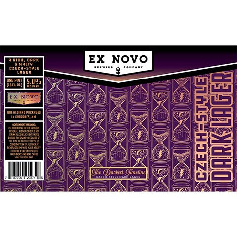Ex Novo The Darkest Timeline Dark Lager by Ex Novo Brewing Co, beer label