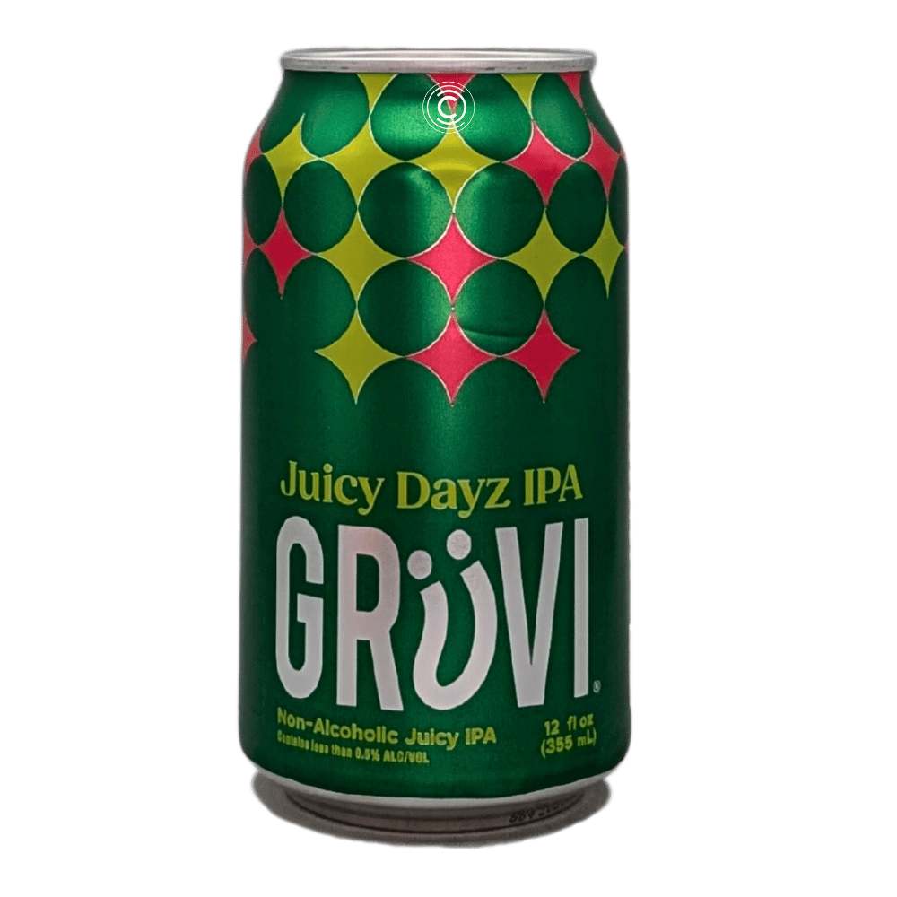 Juicy Dayz IPA Non-Alcoholic Beer by Gruvi, beer label