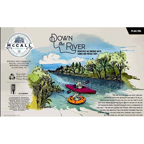 McCall Down the River IPA by McCall Collective Brewing Company, beer label
