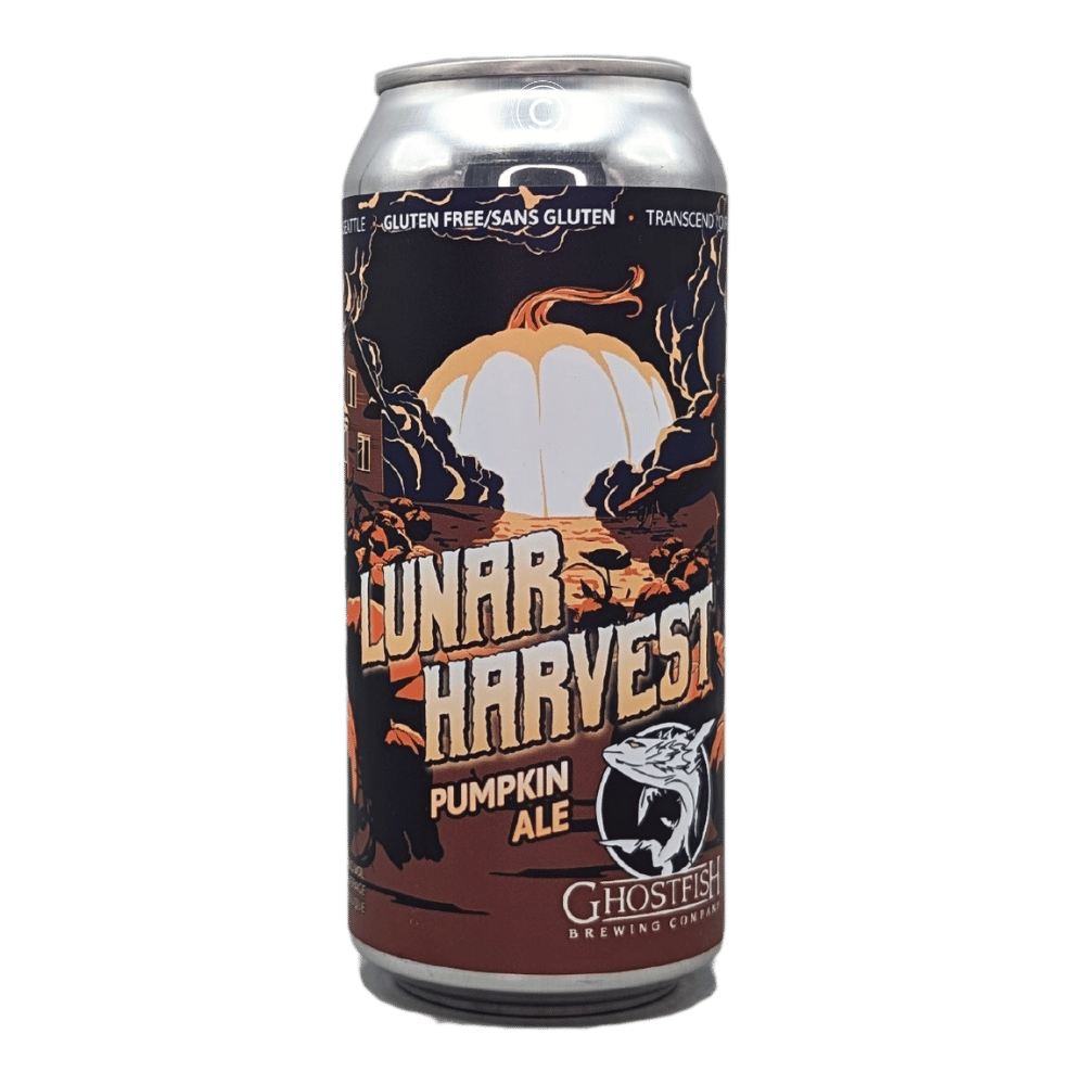 Lunar Harvest Pumpkin Ale Gluten Free by Ghostfish Brewing Company, beer label