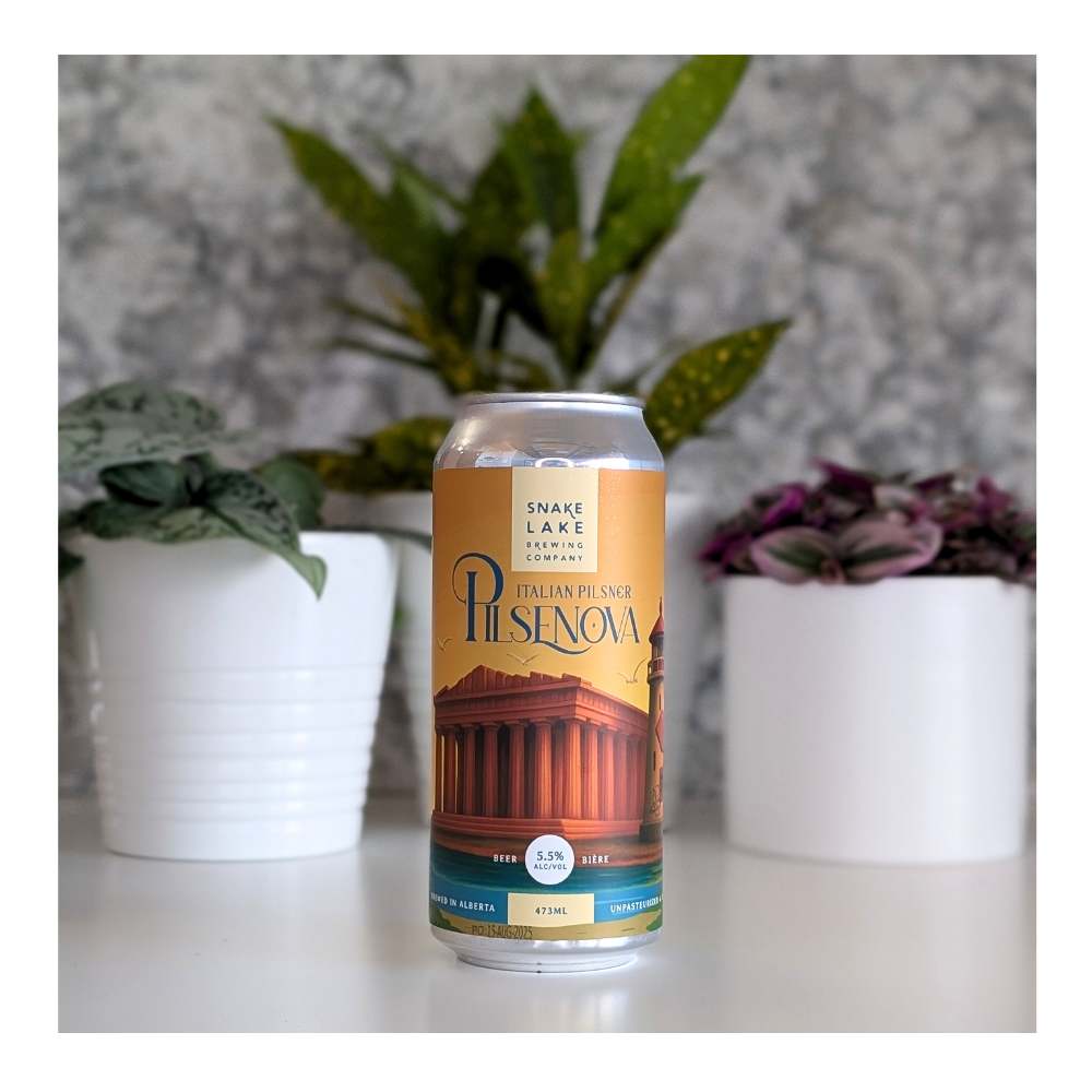 Pilsenova Italian Pilsner by Snake Lake Brewing Company, beer label