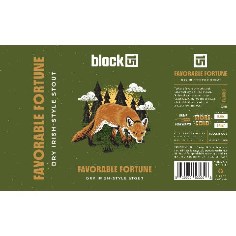 Block 15 Favorable Fortune Dry Irish Stout by Block 15, beer label