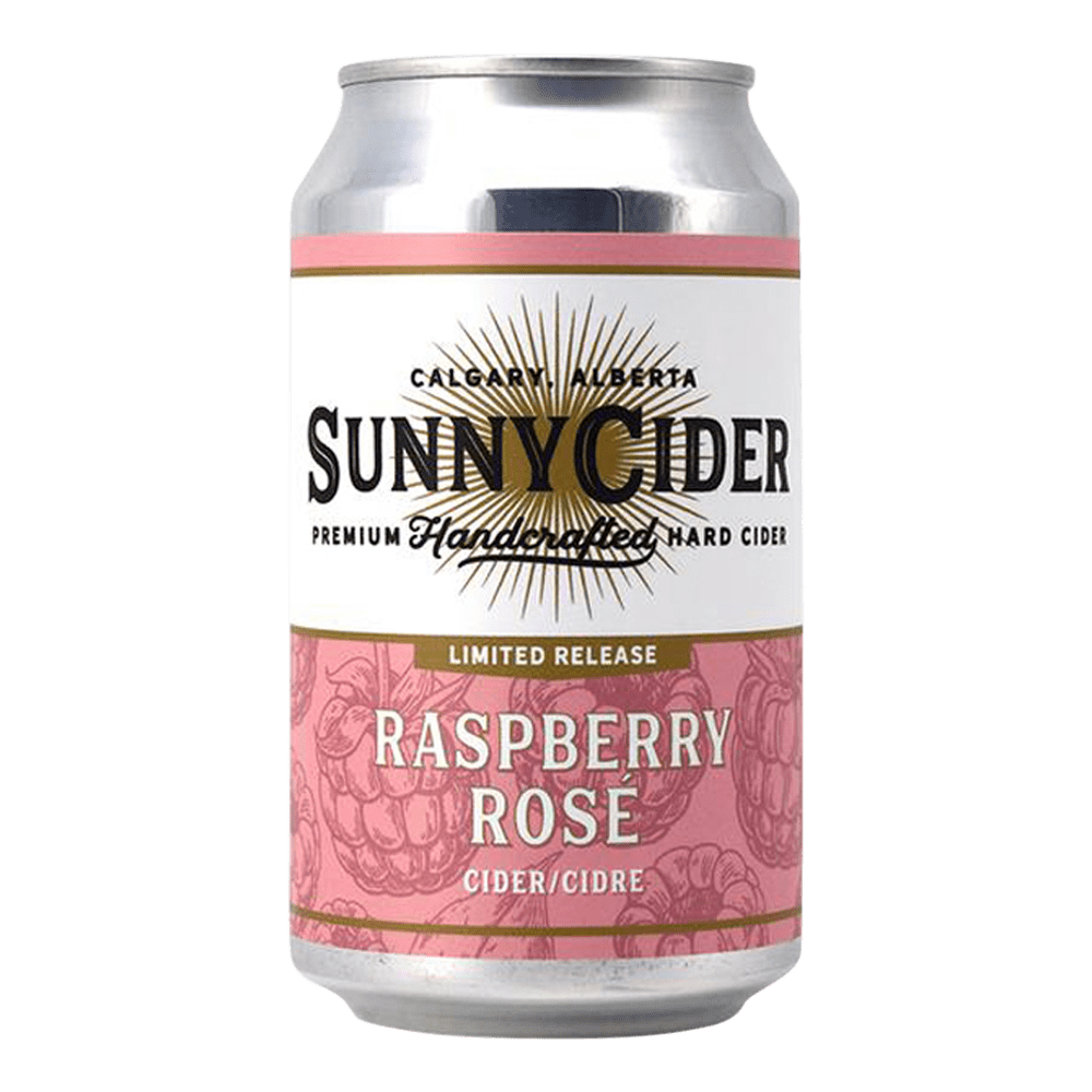 Raspberry Rosé Cider by SunnyCider, beer label