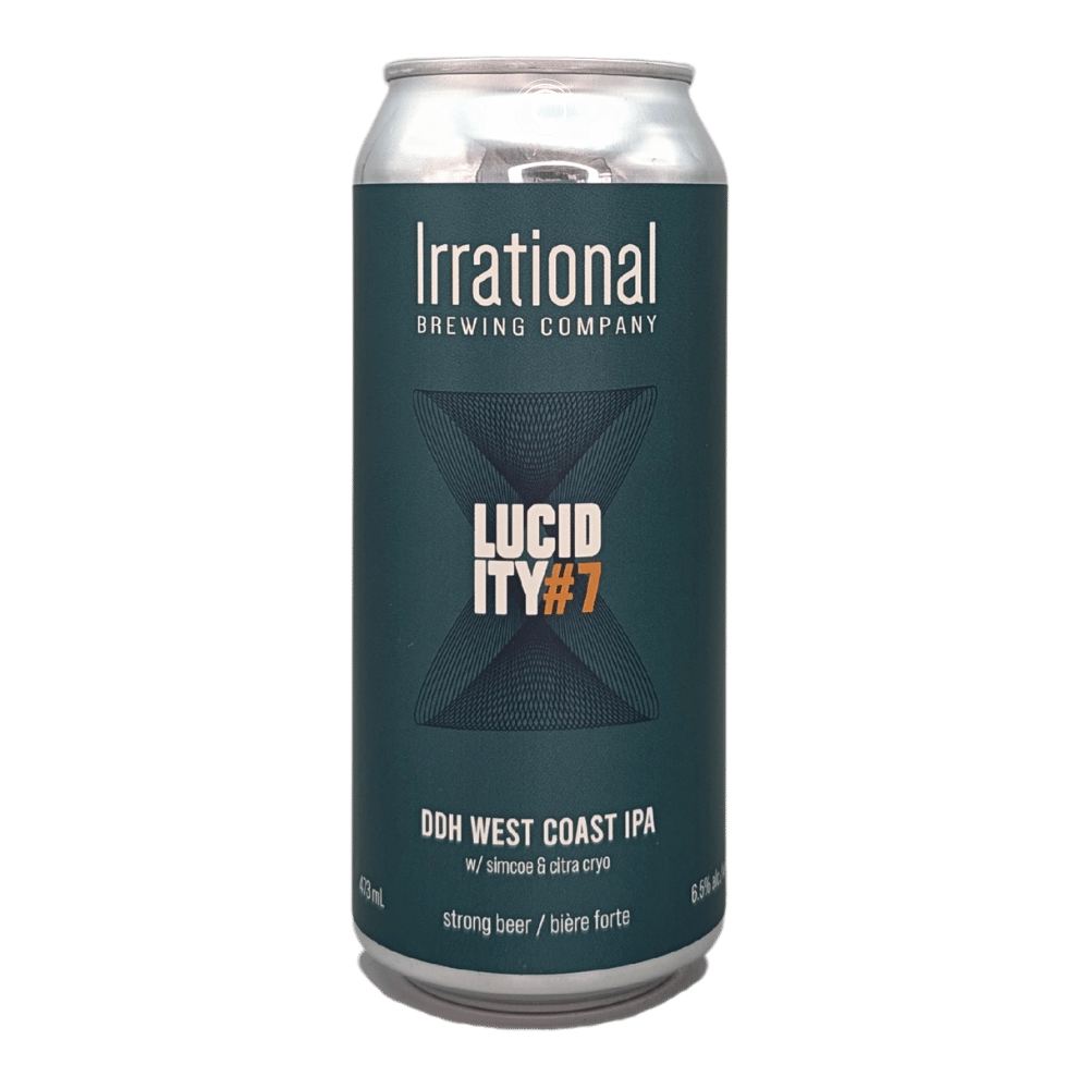 Lucidity #7 DDH West Coast iPA by Irrational Brewing Company, beer label