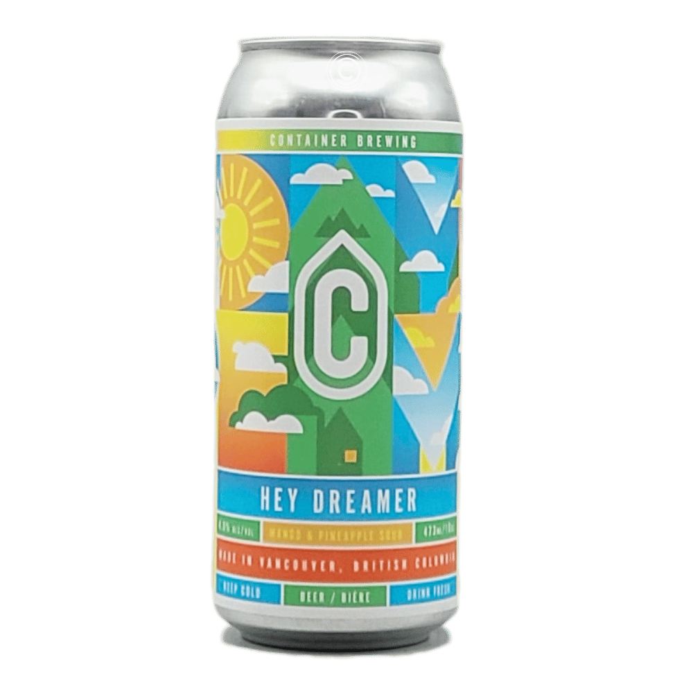 Hey Dreamer Mango & Pineapple Sour by Container Brewing Ltd., beer label