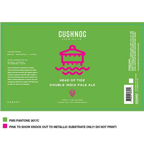 Cushnoc Head Of The Tide DIPA by Cushnoc Brewing Company, beer label