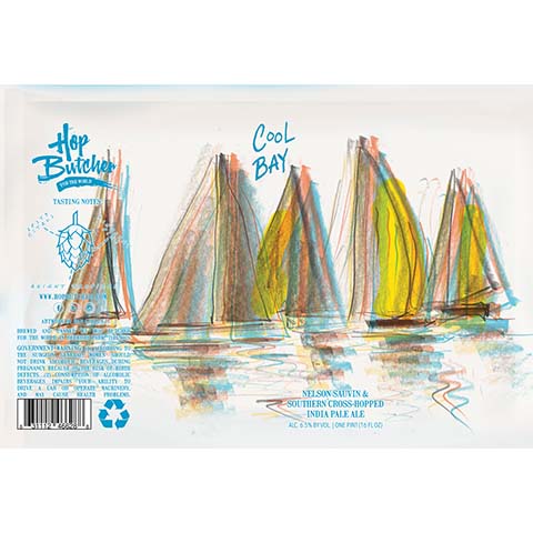 Hop Butcher Cool Bay IPA by Hop Butcher For the World, beer label