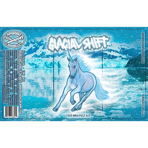 Pipeworks Glacial Shift Cold IPA by Pipeworks Brewing Co, beer label