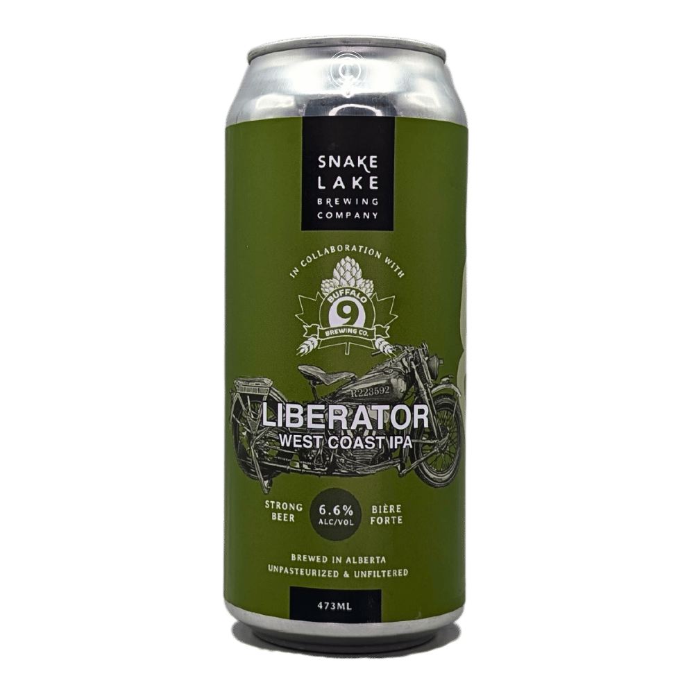 Liberator West Coast IPA by Snake Lake Brewing Company x Buffalo 9 Brewing Co., beer label