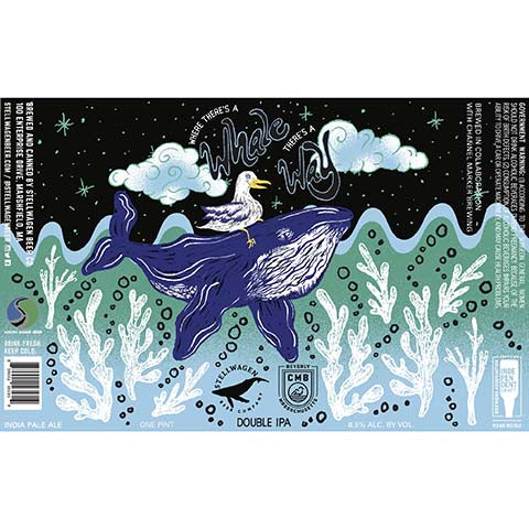 Stellwagen Where There's A Whale There's A Way DIPA by Stellwagen Beer Co., beer label