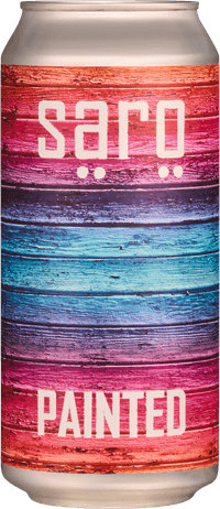 Painted by SARO Brewing Company, beer label