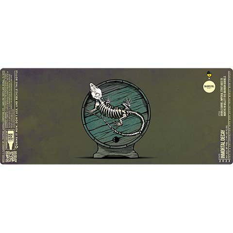 Tripping Animals Inmortal Decay Imperial Stout by Tripping Animals Brewing Co., beer label