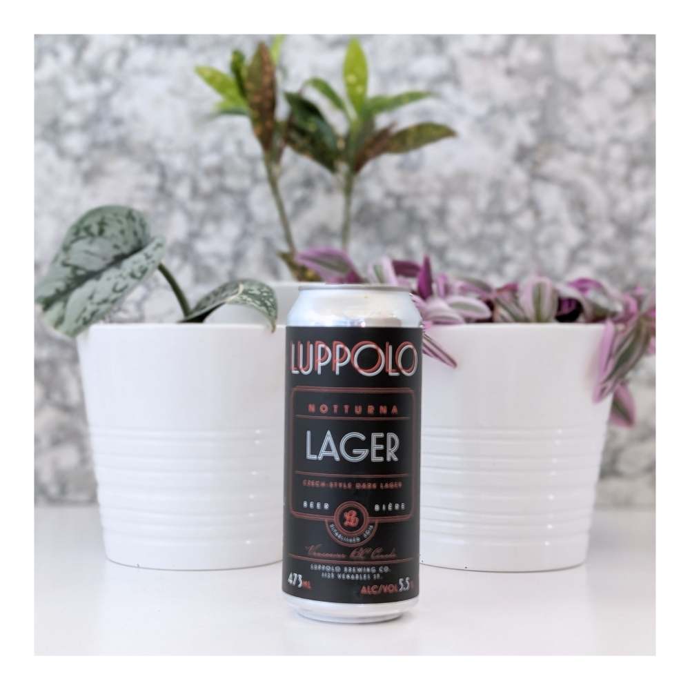 Co. Notturna Dark Rye Lager by Luppolo Brewing Co, beer label