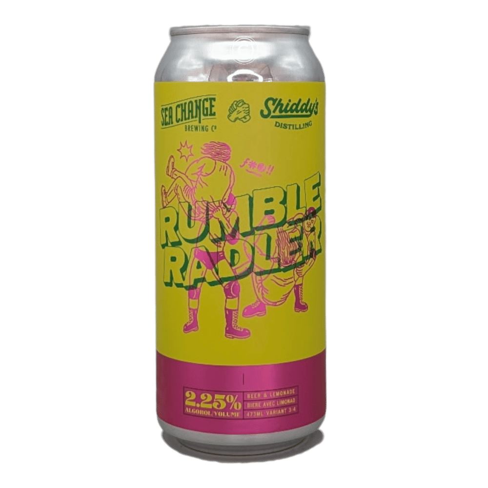 Rumble Radler by Sea Change Brewing Co. x Shiddy's Distilling, beer label