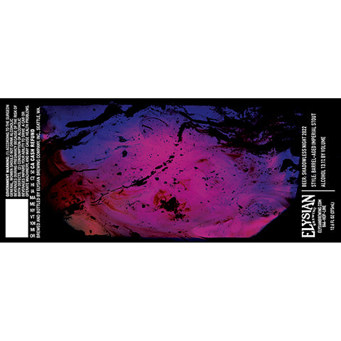 Elysian Shadowless Night Imperial Stout by Elysian Brewing Co, beer label
