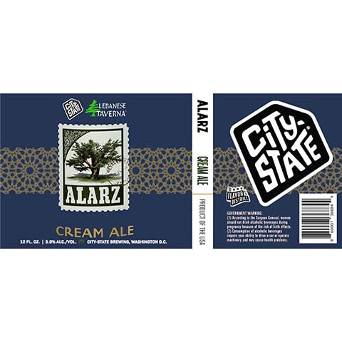 City-State Alarz Cream Ale by City-State Brewing Company, beer label