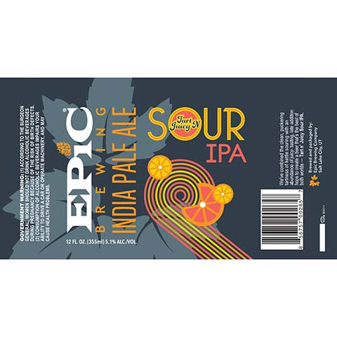 Epic Cross Tart N Juicy Sour IPA by Epic Brewing Company, beer label