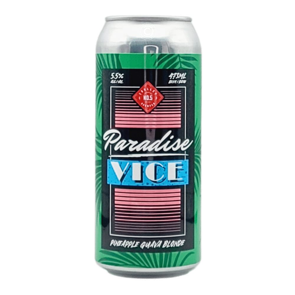 Paradise Vice Pineapple Guava Blonde by Trolley 5 Brewery, beer label