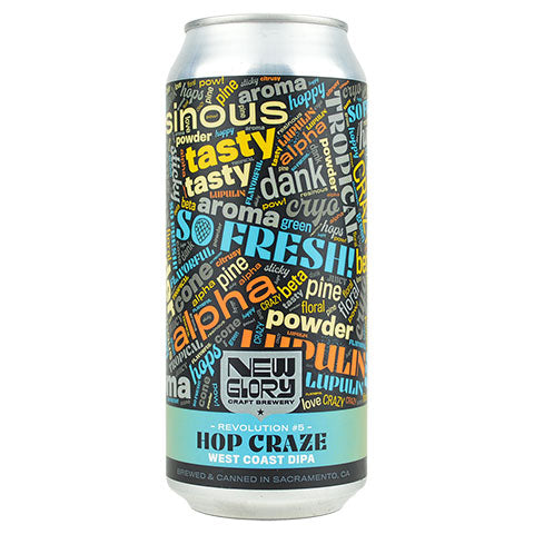 New Glory Hop Craze Revolution #5 DIPA by New Glory Craft Brewery, beer label
