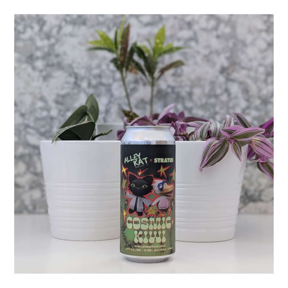 Cosmic Kiwi Kiwi Lemongrass Sour by Alley Kat Brewing Company, beer label