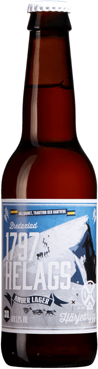 1797 Helags Amber Lager Härjebrygg by Härjedalens bryggeriaktiebolag, beer label